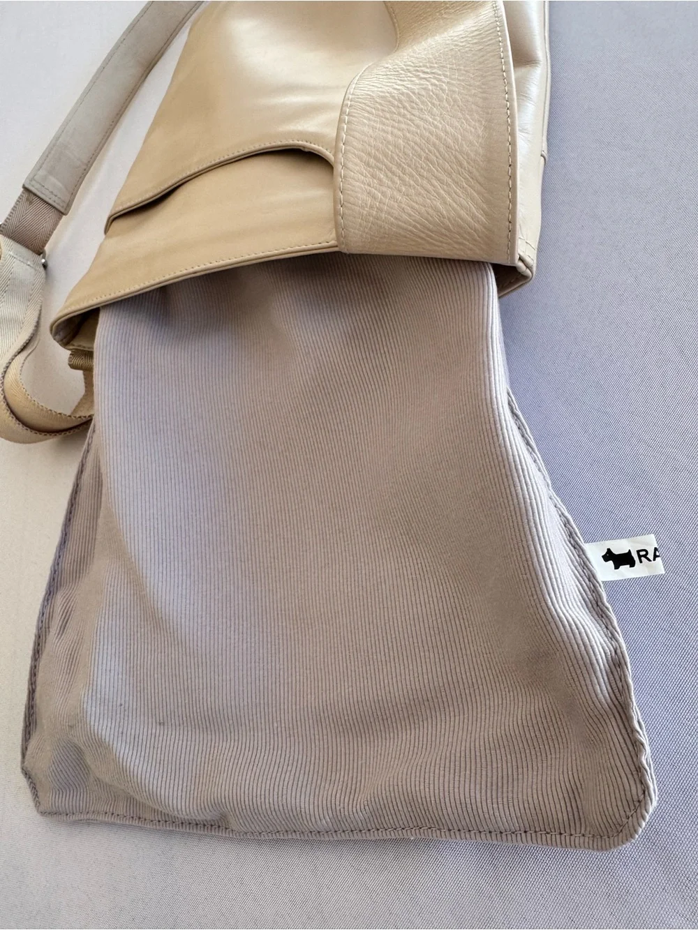 Radley London Iconic Zip-Top Leather Crossbody Pocket Bag in soft pedal pink